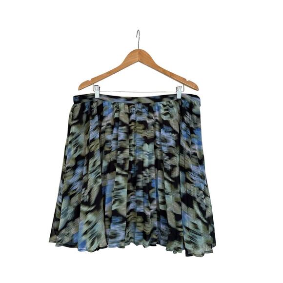 Time and Tru Women's Sunburst Pleated Mini Skirt Airy Chiffon Boho Size L Multi - Picture 4 of 8